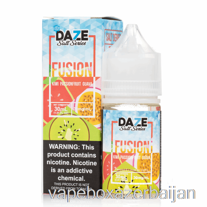 E-Juice Vape ICED Kiwi Passionfruit Guava - 7 Daze Fusion Salts - 30mL 50mg
